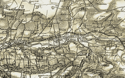 Old map of Lanfine in 1904-1905
