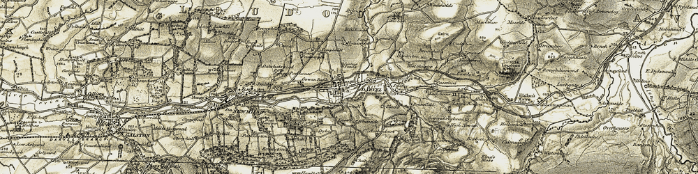 Old map of Yondercroft in 1904-1905