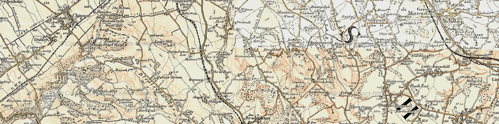Old map of Darvillshill in 1897-1898