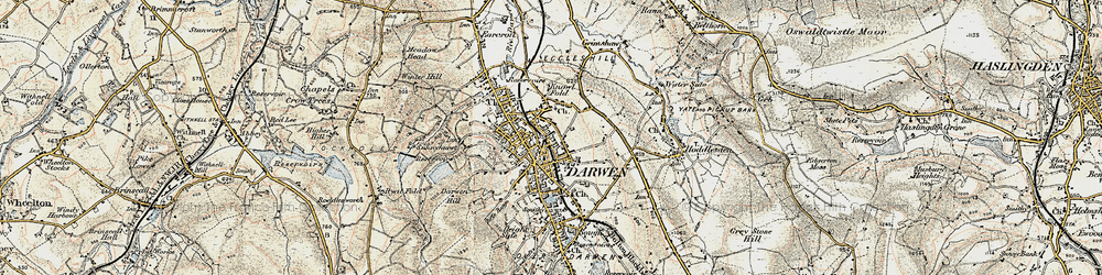Old map of Darwen in 1903