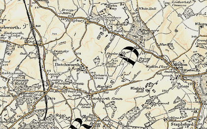 Old map of Datchworth in 1898-1899