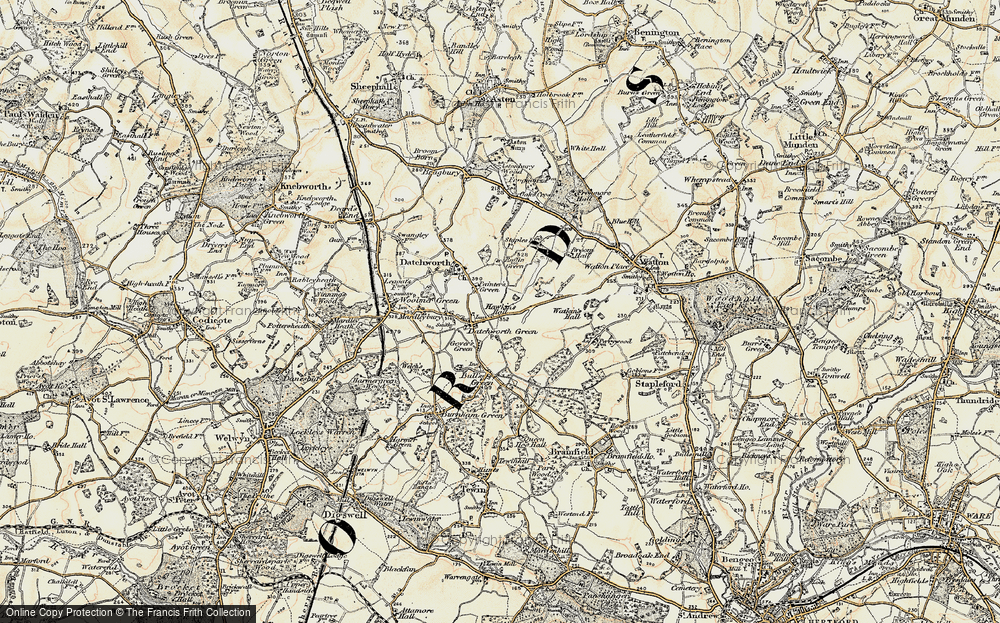 Old Map of Datchworth Green, 1898-1899 in 1898-1899