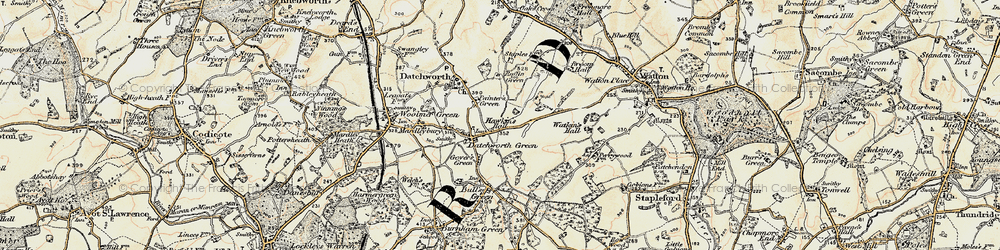 Old map of Datchworth Green in 1898-1899