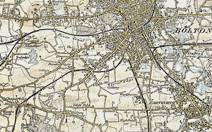 Old map of Daubhill in 1903