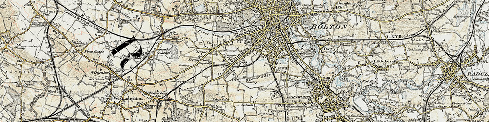 Old map of Daubhill in 1903