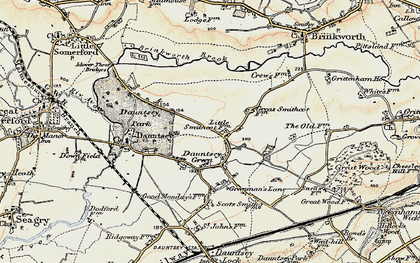 Old map of Dauntsey in 1898-1899