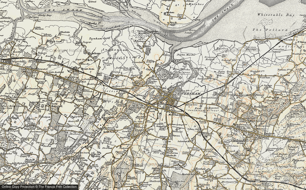 Old Map of Davington, 1897-1898 in 1897-1898