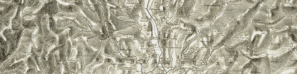 Old map of Davington in 1901-1904