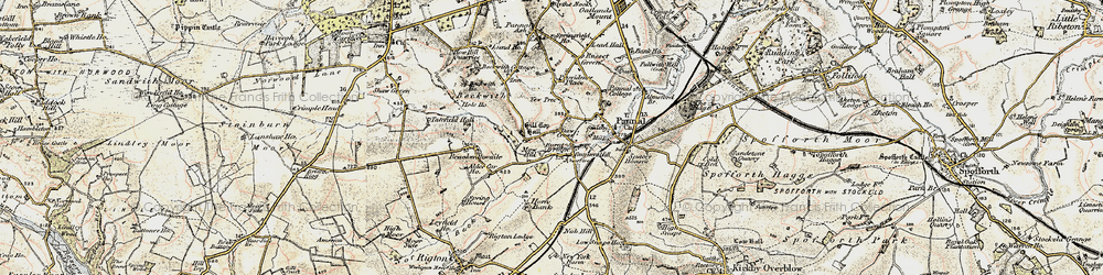 Old map of Daw Cross in 1903-1904