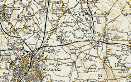 Old map of Daw End in 1902