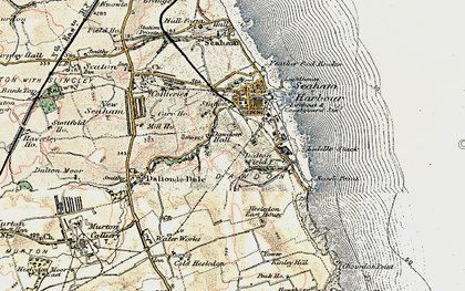 Old map of Dawdon in 1901-1904