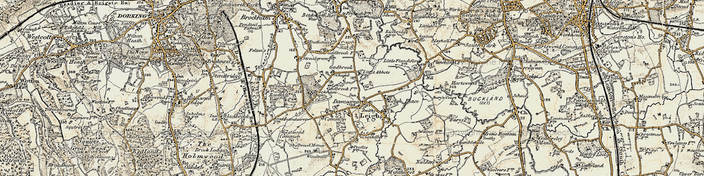 Old map of Dawesgreen in 1898-1909