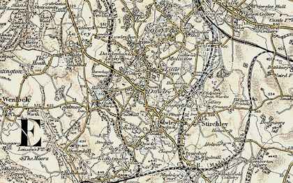 Old map of Dawley in 1902