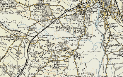Old map of Bransford Court in 1899-1901