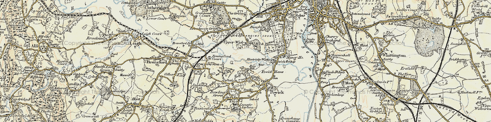 Old map of Dawshill in 1899-1901