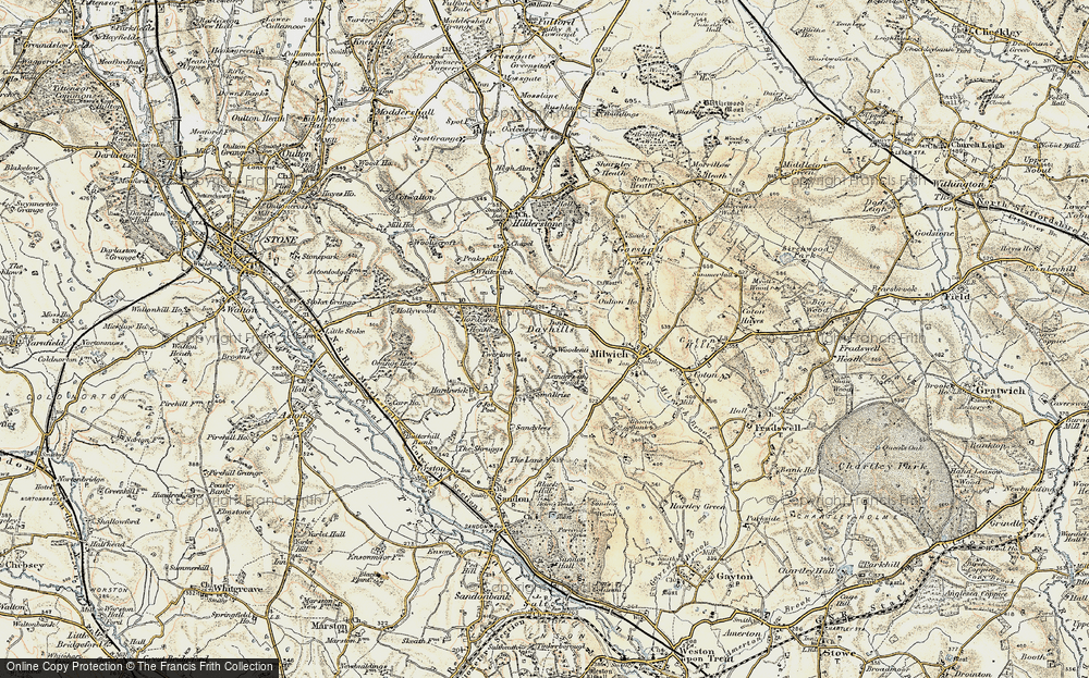 Old Map of Dayhills, 1902 in 1902