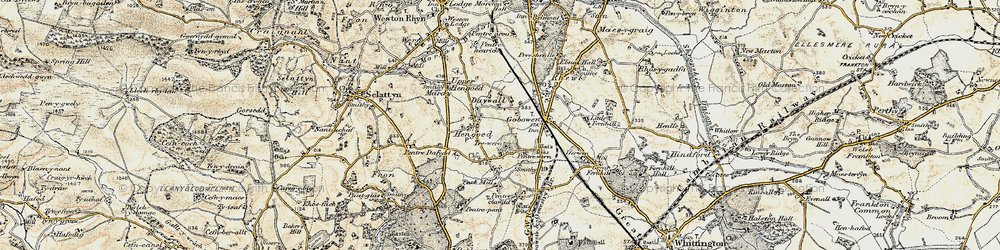 Old map of Daywall in 1902
