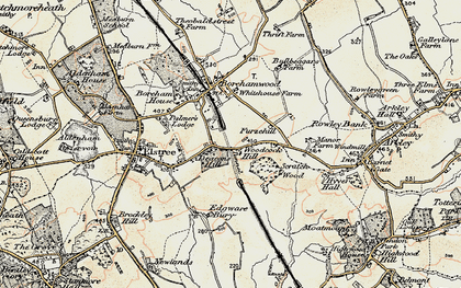 Old map of Deacons Hill in 1897-1898