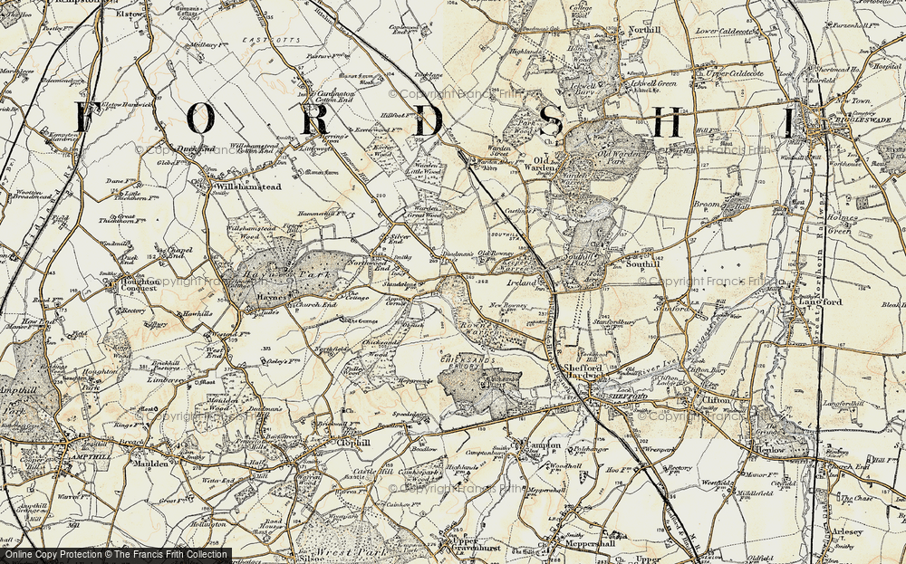 Old Map of Historic Map covering Appley Corner in 1898-1901