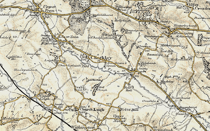 Old map of Deadman's Green in 1902