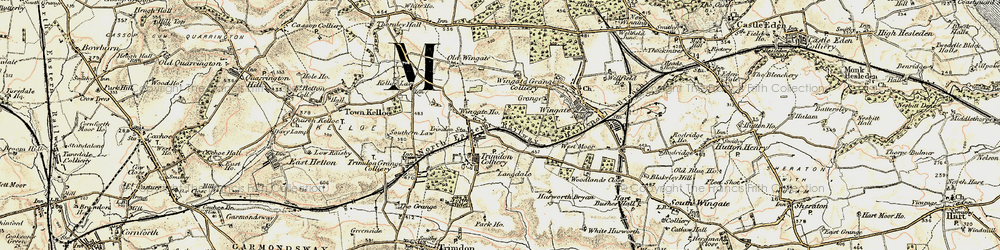 Old map of Deaf Hill in 1901-1904