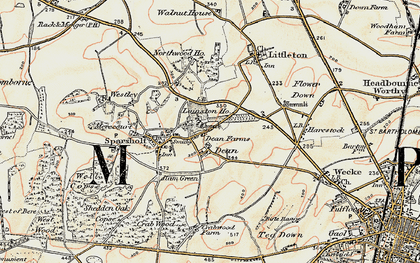 Old map of Dean in 1897-1900