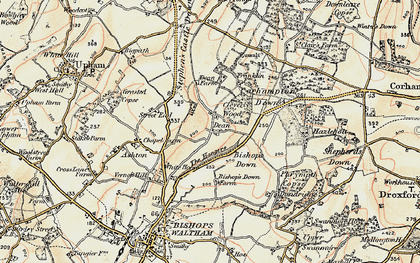 Old map of Dean in 1897-1900