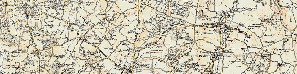 Old map of Dean in 1897-1900