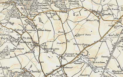 Old map of Dean in 1897-1909