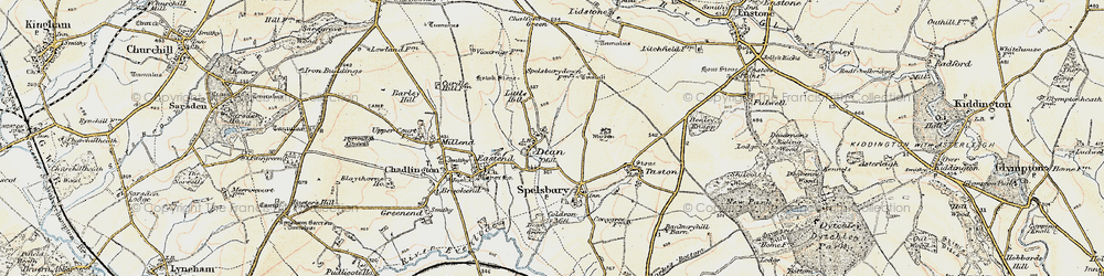 Old map of Dean in 1898-1899