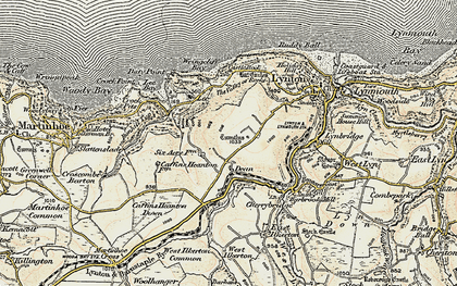 Old map of Dean in 1900