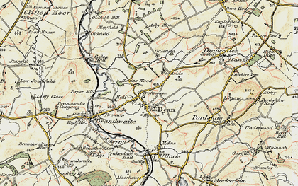 Old map of Dean in 1901-1904