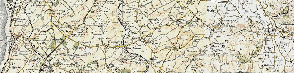 Old map of Woodside in 1901-1904