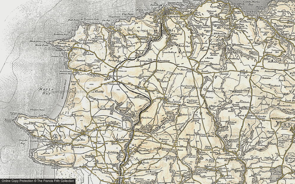 Old Map of Dean Cross, 1900 in 1900