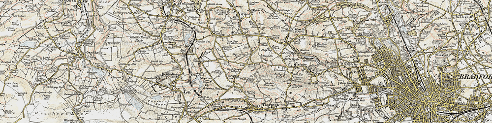 Old map of Dean Lane Head in 1903-1904