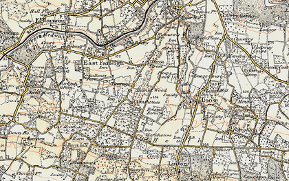 Old map of Dean Street in 1897-1898