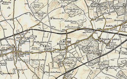 Old map of Deane in 1897-1900