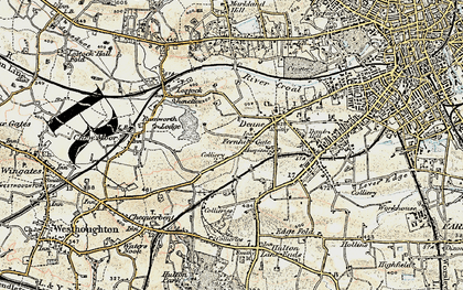 Old map of Deane in 1903