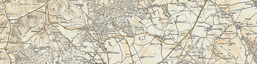 Old map of Deanend in 1897-1909