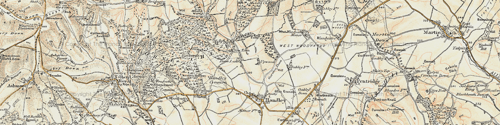 Old map of Deanland in 1897-1909