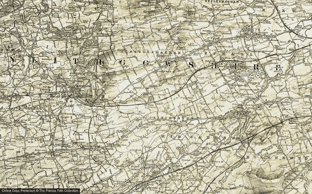 Old Map of Deans, 1904 in 1904