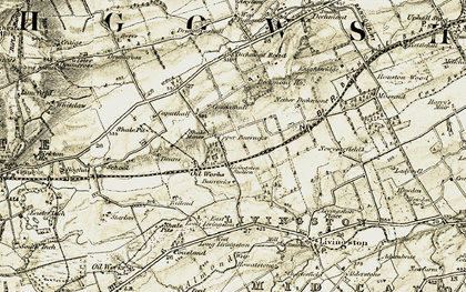 Old map of Deans in 1904