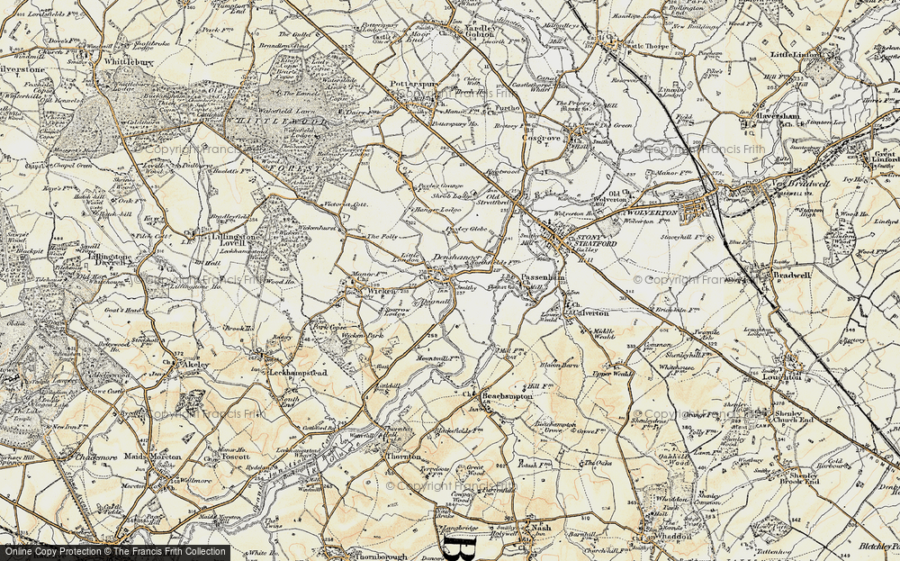 Old Map of Deanshanger, 1898-1901 in 1898-1901