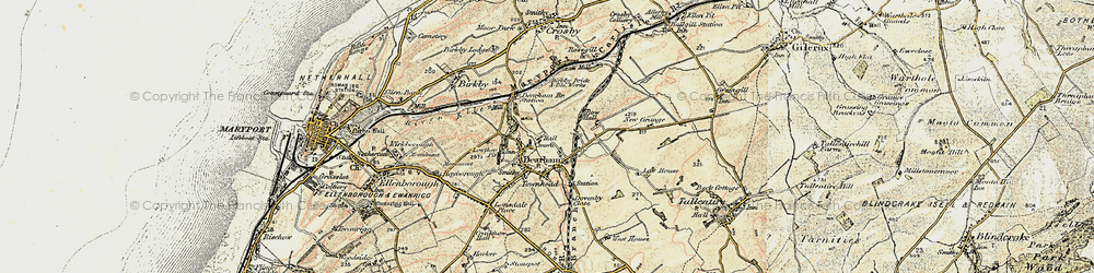 Old map of Dearham in 1901-1905