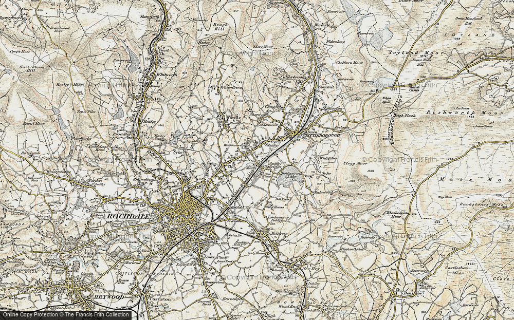 Old Map of Dearnley, 1903 in 1903