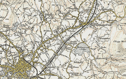 Old map of Dearnley in 1903