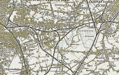 Old map of Debdale in 1903