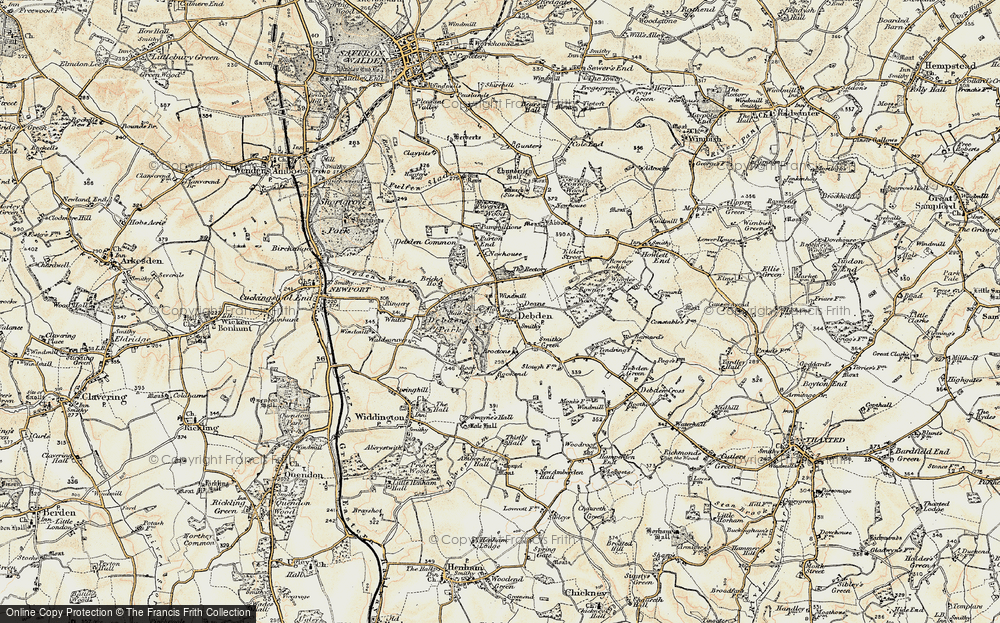 Old Map of Debden, 1898-1899 in 1898-1899