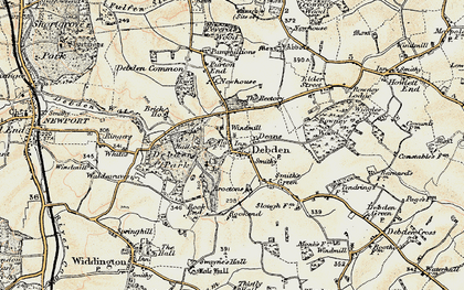 Old map of Debden in 1898-1899