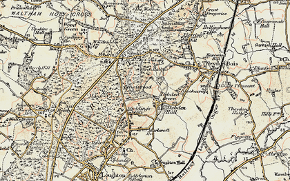Old map of Debden Green in 1897-1898